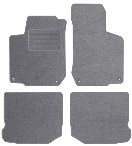 TEXER Textil Fußmatten Passend für Volkswagen New Beetle 1997-2010 GRAU