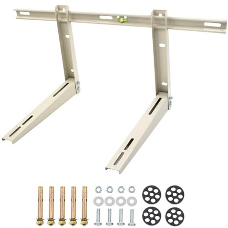 Yarssihha Outdoor Mini Split Wall Mounting Bracket for Universal 7000-36000 BTU Ductless Air Conditioners Heat Pumps, Heavy Duty Adjustable Wall Mount AC Bracket, Max Load: 400LBS