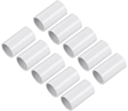 sourcing map PVC Rohrverbinder gerade 20mm Terminierung für Schlauch Elektrorohr Packung mit 10 Stück
