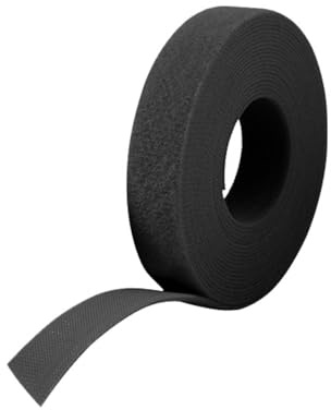 VELCRO® Ruban auto-agrippant ignifuge noir, 10 mm x 25 m