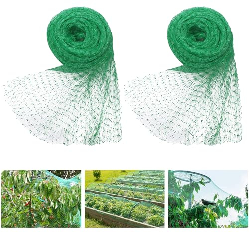 Filet Anti-Oiseaux,2pcs Jardin Oiseau Filet,Filet Anti Oiseaux pour Arbres Ffruitiers,Filet de Jardin Vert,Filet de Protection pour Arbres Fruitiers,Filet Arbre Fruitier,Filet Voliere Poulailler