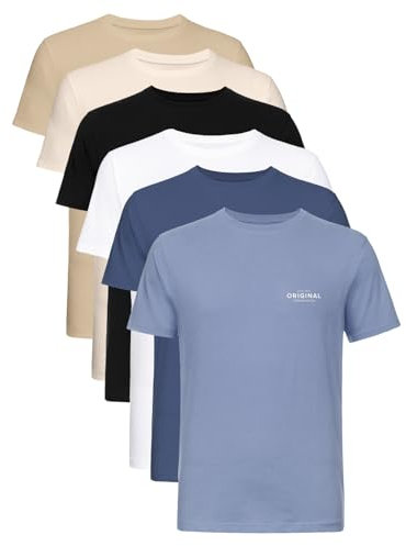 Crosshatch (6PACK Classic Comfort, Endless Style - Men's Everyday Essentials Crew Neck T-Shirt, Designer Mens Tshirt – Your Perfect Set of Short Sleeve Tees(M/6Pack - Assorted 3)