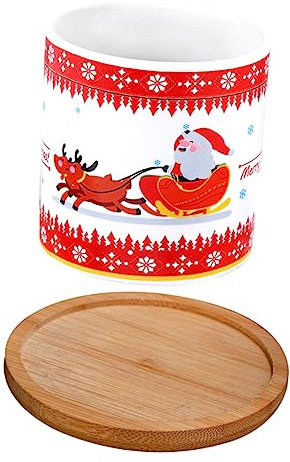Mipcase Pot de Fleurs de Noël en Céramique pour Plantes Succulentes de Noël Pot de Jardin Décoratif