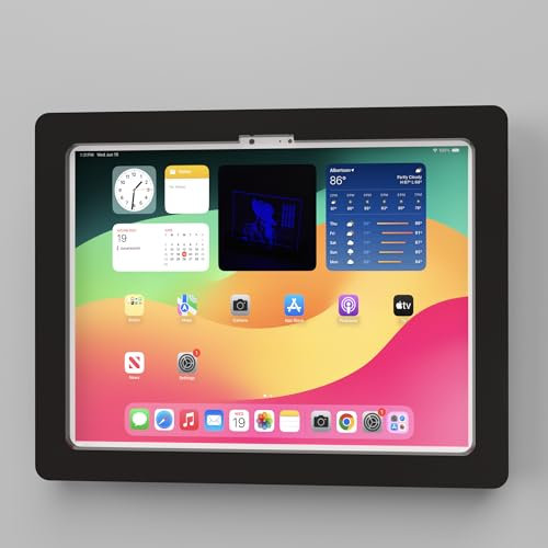 TABcare Boîtier antivol VESA en acrylique pour Apple iPad Pro 11 2024 (5e génération) avec kit de montage mural gratuit et câble USB C à angle de 90 degrés (iPad Pro 11 2024, noir)