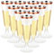YWKJDDM Plastic Champagne Flutes, 25PCS Transparent Champagne Glasses, 150ML Rose Gold Rimmed Reusable Flutes for Birthday Party, Wedding, Garden, Barbecue