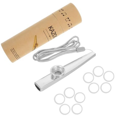KOMBIUDA 1 Satz Kazoo-Set Leistungs-Kazoo elektrischer Kazoo Gitarren-Kazoo-Partner Kazoo üben Kinder-Kazoo Kazoos für Erwachsene Kazoo aus Metall zuverlässiger Kazoo Haushalts-Kazoos Nylon