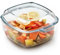 NUTRIUPS 2.5L Auflaufform Glas Mit Deckel - 20cm Rund Lasagne Auflaufform Aus Borosilikatglas