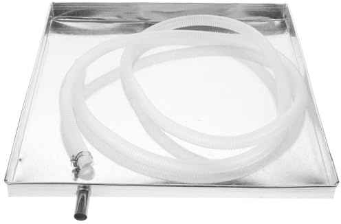Mipcase Klimaanlagen Auffangwanne Quadratisch Mit Abfluss Ablaufschale Für Außen Klimagerät Wasserwanne 17.3X15.7X1.2 Zoll Auslaufsicher Robust Und Vielseitig