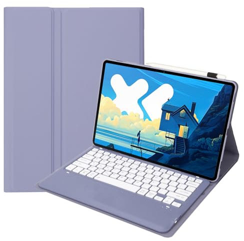 leleyo Étui avec Clavier pour Tablette Huawei MatePad Air 12 (2024) - Fermeture magnétique avec Clavier Bluetooth sans Fil Amovible - QWERTY - pour Huawei MatePad Air 12 (2024), Violet