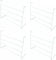 Q&H - 4 Bar Radiator Airer - Indoor Clothes Dryer Rack - Laundry Towel Rail Holder - Lightweight Cloth Hanger - Clothes Drying Rack - Rubber End Caps - Towel Hanging Bars - White, 36 x 51 x 17 cm (4)