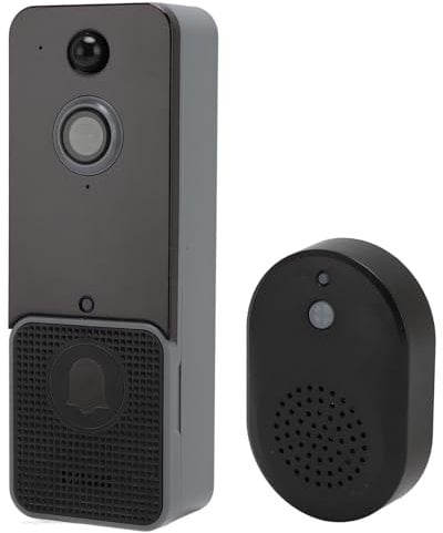 Zunate 1080P Batterie-Türklingel, Türklingel-Videokamera, Türklingel, 2-Wege-Gegensprechanlage, Videokamera mit Glockenspiel 2,4 5G, Intelligente Video-Türklingelkamera, WIFI,