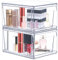 Lrocotanc Lot de 2 Rangement Tiroir - Organisateur de Rangement de Maquillage - Organisateur Transparent pour salle de bain, lavabo, chambre
