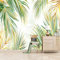 Papier Peint Panoramique Feuilles de Palmier 450x315 cm 3D Papier Peint Intissé Feuilles Tropicales Photo Trompe l'oeil Poster Geant Mural Salon Chambre Enfant Chambre Décoration Murale a.3951