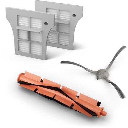 PHILIPS Kit de Repuesto Original para Robots aspiradores y friegasuelos Homerun Serie 5000, 2 filtros EPA10, 1 Cepillo Principal y 1 Cepillo Lateral, Compatible con Serie 5000 (XV1453/10)