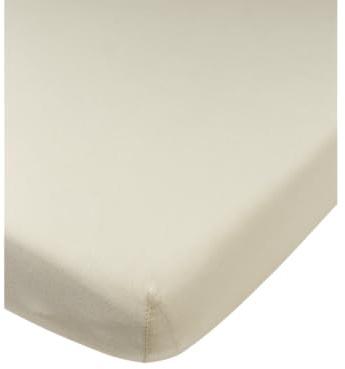 Meyco Spannbettlaken Babywiege 40x80/90cm Jersey Spannlaken Soft Sand | 100 % Baumwolle - Oeko Tex zertifiziert - Spannbetttuch - Rundum-Gummizug - atmungsaktiv & hautfreundlich