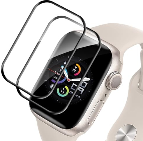 Carantee 2 Stück für Panzerglas für Apple Watch Series 7/8/9 45mm Schutzfolie, Ultra-Klar Ultrabeständig Anti-Kratzen Apple Watch 45mm Displayschutzfolie
