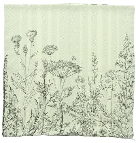 FRANK FLECHTWAREN Kissenhülle Wiesenblumen, Rückseite gestreift, eingearbeiteter Reißverschluss, 80% Baumwolle, 20% Polyester Maße: 45 x 45 cm, ohne Füllung