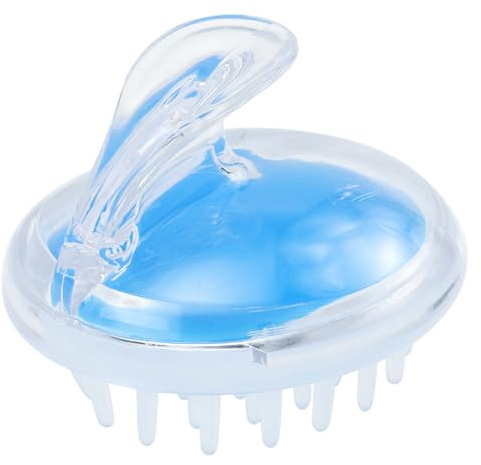 Shampoobürste Kopfhautmassagegerät Nylon Weiß für Reinigung und Pflege | Kopfhautmassage, Leicht zu Greifen, Glättet Haar, für Dusche und Shampoo, Weißes Nylon Design