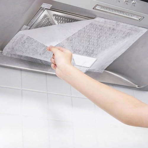 Papier filtrant non tissé pour hotte aspirante, rouleau de 5 m ou 10 m, absorbant la graisse et découpable, tapis filtrant de rechange résistant à l'huile pour cuisine et restaurant, blanc (45 cm x 43
