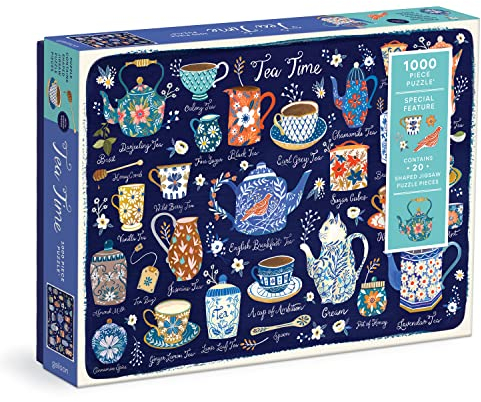 Galison 9780735374935 Tea Time Jigsaw Puzzle, Multicoloured, 1000 Pieces