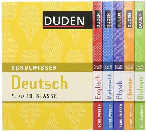 Duden Schulwissen 5. bis 10. Klasse (6 Bände): Alle wichtigen Unterrichtsinhalte – kompakt und übersichtlich (Basiswissen Schule)
