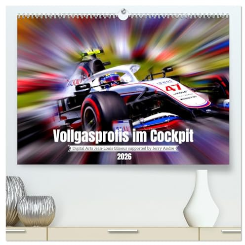 Vollgasprofis im Cockpit (hochwertiger Premium Wandkalender 2026 DIN A2 quer), Kunstdruck in Hochglanz: Motorsport jenseits von Tempo 300 (CALVENDO Sport)