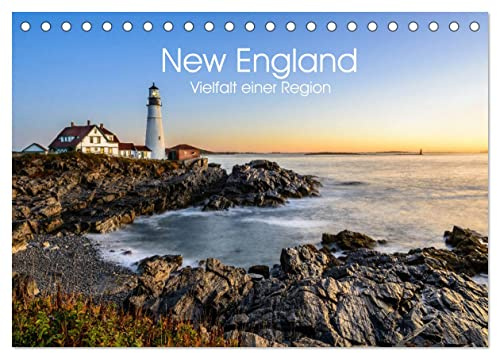 New England - Vielfalt einer Region (Tischkalender 2026 DIN A5 quer), CALVENDO Monatskalender: Eine Reise durch Neuengland (CALVENDO Orte)
