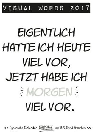 Visual Words 2017: Wochenkalender