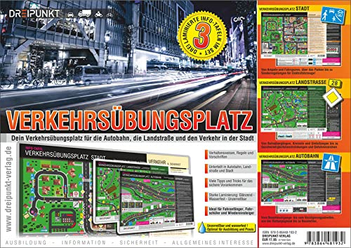 Info-Tafel-Set Verkehrsübungsplatz: Dein Verkehrsübungsplatz für die Autobahn, die Landstraße und den Verkehr in der Stadt.