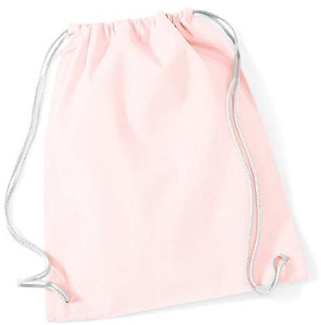 Westford Mill Gymsac 37x46cm Turnbeutel Baumwoll-Rucksack Classic pink