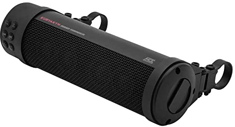 Kuryakyn 2720 MTX Road Thunder Wetterbeständige Motorrad-Soundbar Plus: 300 Watt am Lenker montierte Audio-Lautsprecher mit Bluetooth, USB-Ladegerät, Satin-Schwarz