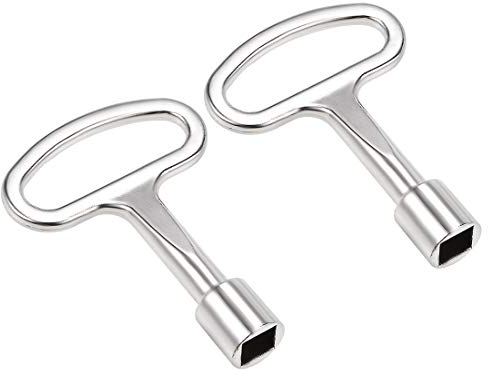 sourcing map Electrical Cabinet Key 8mm Zinc Alloy Square Water Meter Box Safety Key 2Pcs