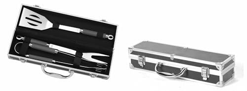 LE MARQUIER - Mallette 3 Ustensiles Gris (Pince, Spatule Et Fourchette)