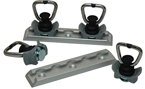 kuriershop Zurrpunkt-Set VIII Airlineschienensystem 6-teilig, mit 5er Zurrplatte Ladungssicherung PKW Pickup Offroad Anhänger Lasi