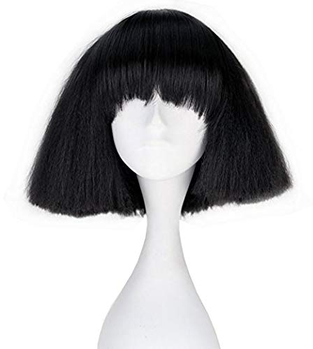 Lady Gaga Perücke Schwarz Blond Weiß Synthetisches Haar Cosplay Perücke Halloween Party Kostüm Perücken + Perücke Cap Schwarz