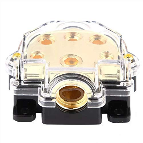 Power Distribution Block, MoreChioce Car Audio Stereo Power Distribution Block Splitter 1 in 5 Ways Out Fuse Holder Power Distribution for Audio Splitter