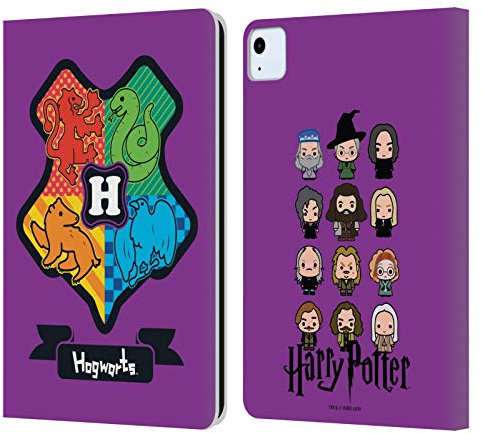 Head Case Designs Officially Licensed Harry Potter Hogwarts Crest Deathly Hallows I Leather Wallet Case Compatible With Apple iPad Air 11 2020/2022/2024
