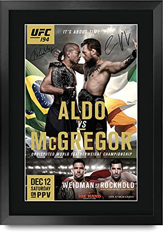 HWC Trading FR A3 Ultimate Fighting Champion 194 Geschenke Gedruckt, Signiert Autogramm Bild Für Ufc-Erinnerungsstücke-Fans - A3 Eingerahmt