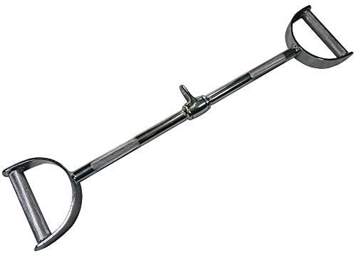 Jazooli Pull Down Wide Lat Bar D Handle Grip Multi Gym Exercise Cable Machine Attachment