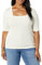 Amazon Aware Women's Modal Ribbed Elbow Sleeve Square Neck T-Shirt (Available in Plus Size), Oatmeal Heather, M