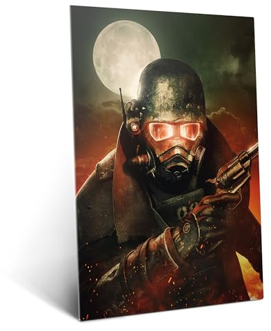 Displate Offiziell Fallout MetallPoster Magnetische Befestigung Inklusive Lizenziert Bilder Hochwertiges Poster Fallout New Vegas - Courier Six Poster 45 cm x 32 cm