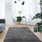 Mynes Home Shaggy Teppich Läufer Hochflor Schwarz/Weich Modern Pastell Einfarbiges Design/Softtouch / 80x150 cm