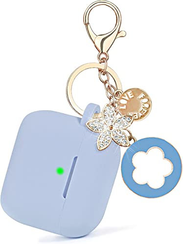 VISOOM Case for Airpods Pro 2nd Generation - Airpods Pro 2 Cases Cover Women 2022 Silicone iPod Pro 2 Earbuds Wireless Charging Case Girl Bling Keychain for Apple Airpod Gen Pro 2 Blue