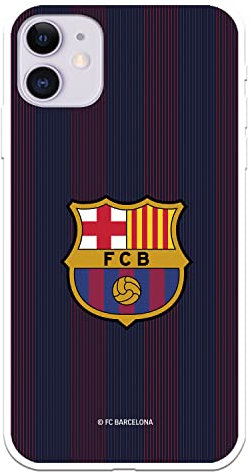 Schutzhülle für iPhone 11 vom FC Barcelona, blaue Streifen, zum Schutz Ihres Handys. Flexible Silikonhülle mit offizieller Lizenz von FC Barcelona