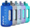 ZULU Goals Pichet de 1,8 l avec marqueur de temps et poignée pour une hydratation tout au long de la journée et paille en silicone avec verrouillage, couvercle anti-fuite, sans BPA, bleu roi, 1,8 l