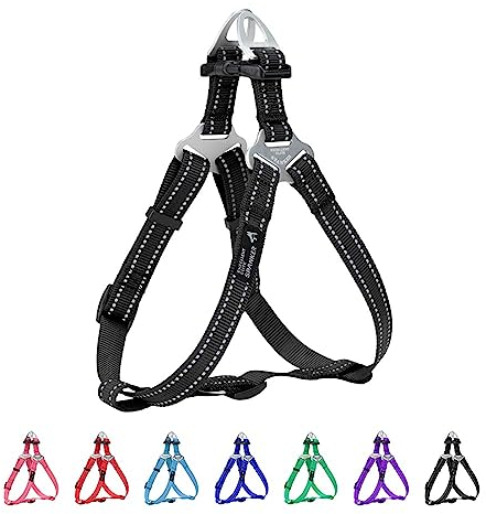 EXCELLENT ELITE SPANKER Schritt in Hundegeschirr Einstellbar Nicht Ziehen Hundegeschirr Welpengeschirr für Kleine Mittlere Große Hunde Training Walking von Haustier-Geschirr（BLK-M）