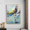 RGVV Tableau Peinture Huile sur Toile Grand Format,Art Moderne Peint À La Main Toile Photos Abstrait Bloc De Couleur Peinture À l'huile Oeuvre Originale Texturée Peinture Murale sans Cadre Décor À L