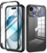 seacosmo für iPhone 15 Plus Hülle mit eingebautem Panzerglas Displayschutz und Kamera Schutzfolie [9H HD], 360 Grad Handyhülle Ganzkörper Stoßfeste iPhone 15 Plus Case - Schwarz