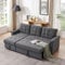 AZRBOPO Corner Sofa Bed, L-Shaped Corner Sofa Bed with Storage, Padded Sectional Transformable Sofa, Stylish and Functional Couch Sectional Settee Sleep Reversible Storage Chaise - Linen Gray