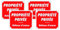 Januel - Panneau Propriété Privée Défense d'Entrer - Panneau Signalétique - 30x25cm - Rouge & Blanc - Akylux Souple 4mm Taille Unique (Lot de 4)